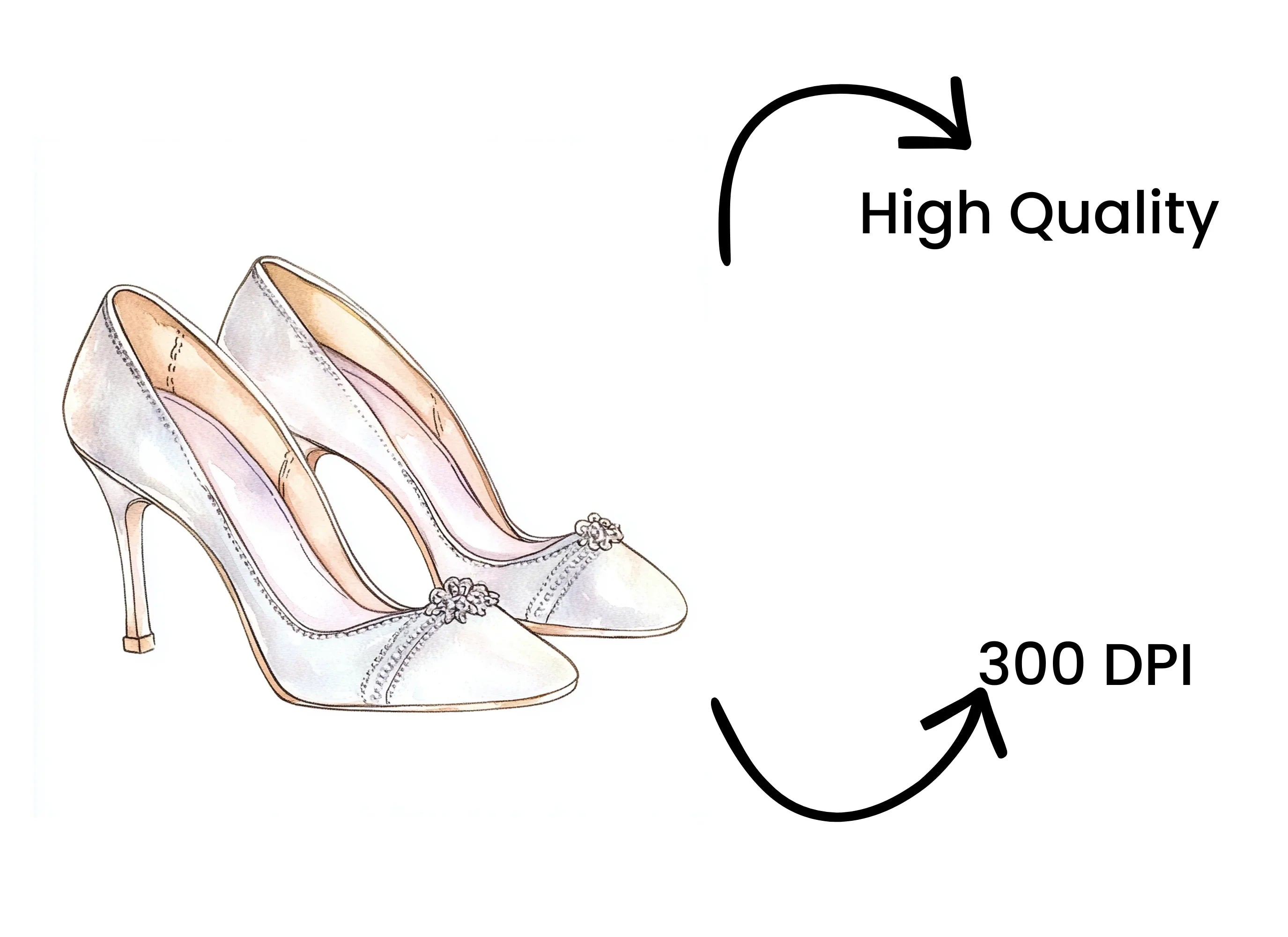 Chic Lavender Embellished High Heels Clipart Bundle