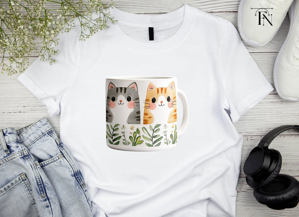 Cute Cat Duo Clipart Bundle
