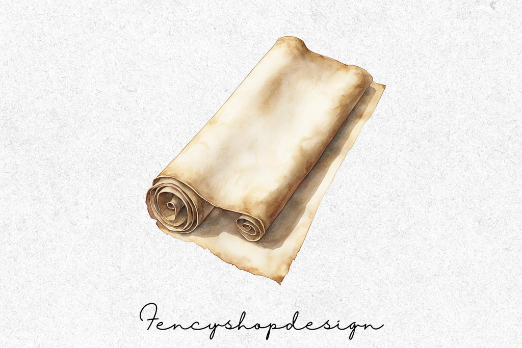 Vintage Burnt Scroll Clipart Bundle