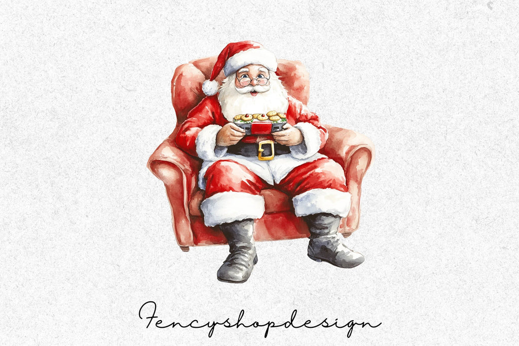 Santa Claus Gaming Clipart Bundle