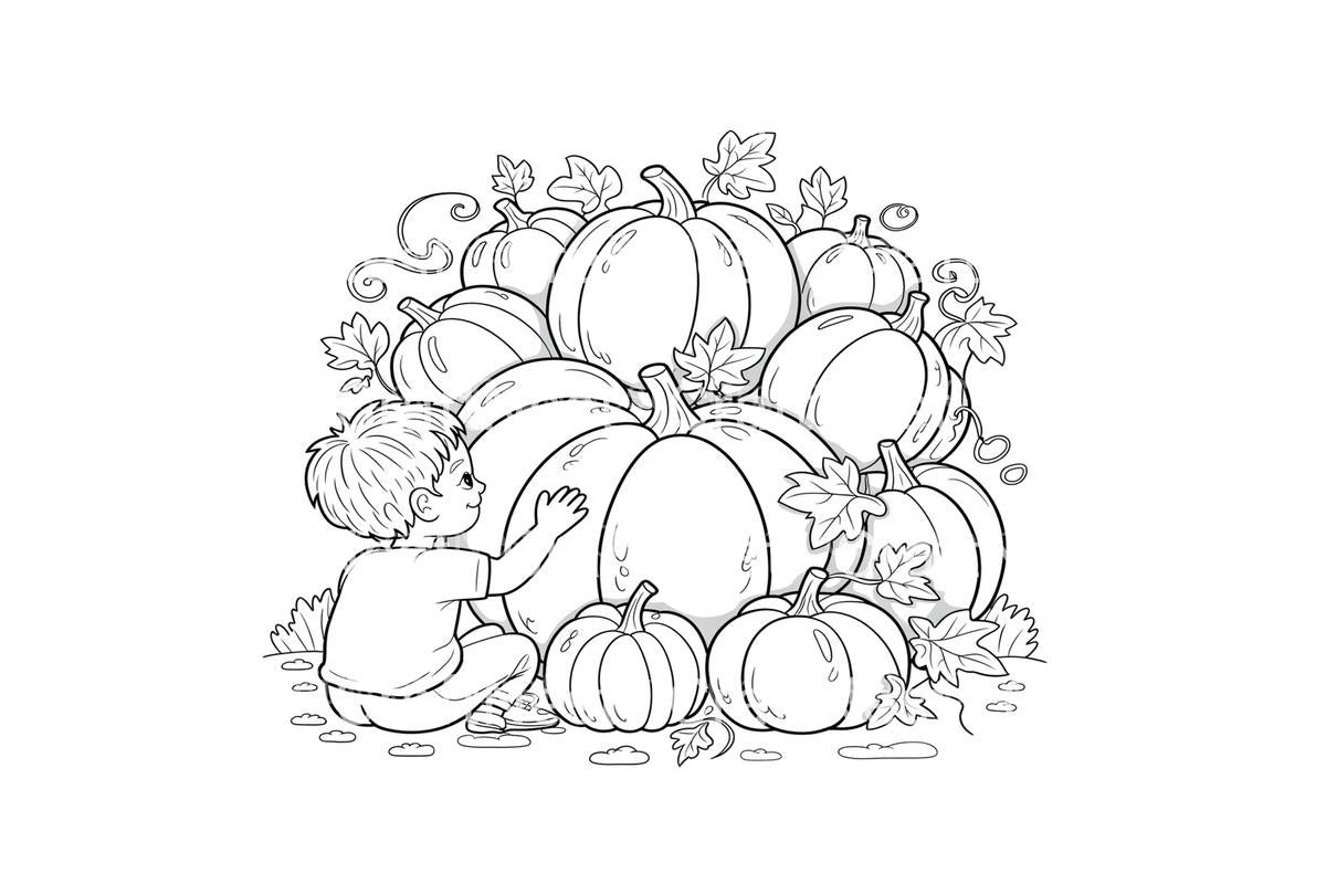 Kids Painting Autumn Leaves Coloring Books