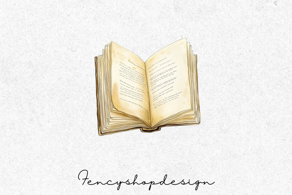 Vintage Books Clipart Bundle