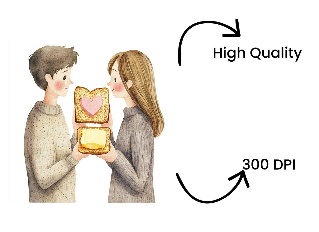 Cute Couple Toast Love Clipart Bundle