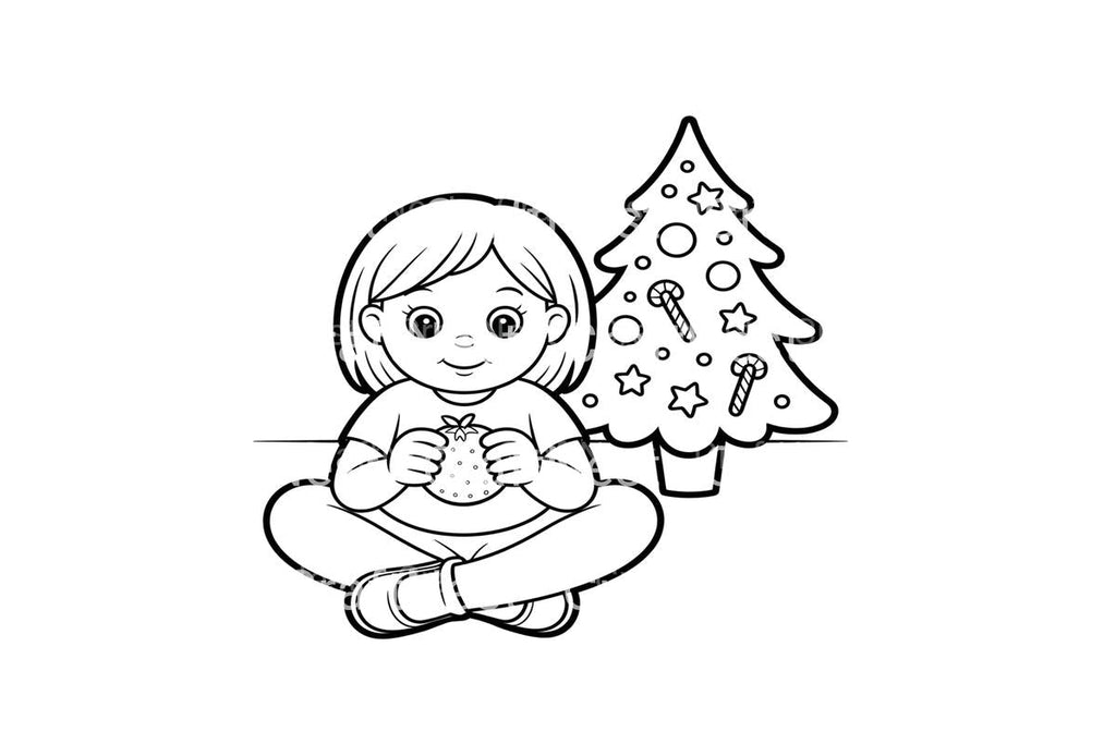 Christmas Kids and Fireplace Coloring Books
