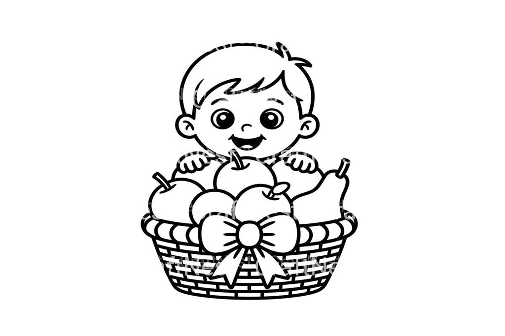 Christmas Fruit Basket Coloring Books