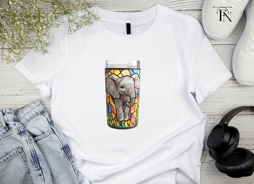 Stained Glass Elephant Clipart Bundle