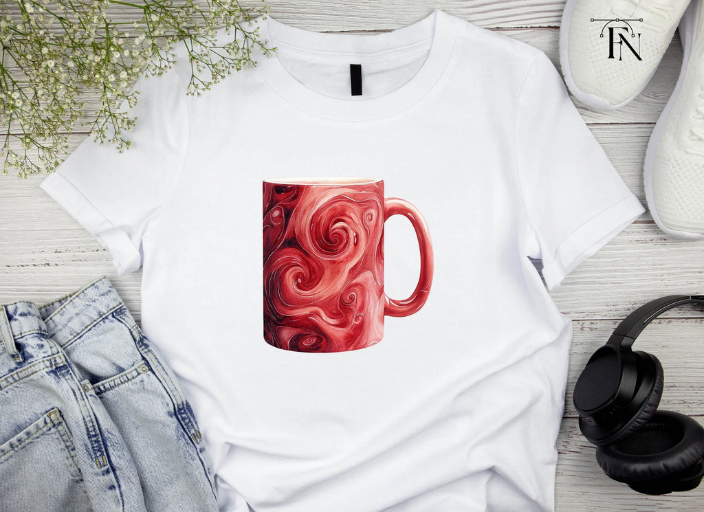 Swirling Red Abstract Clipart Bundle