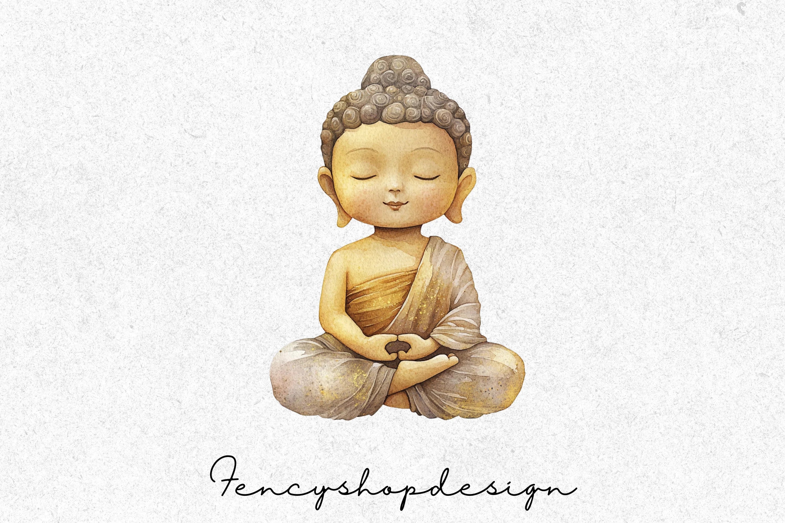Meditating Buddha Clipart Bundle
