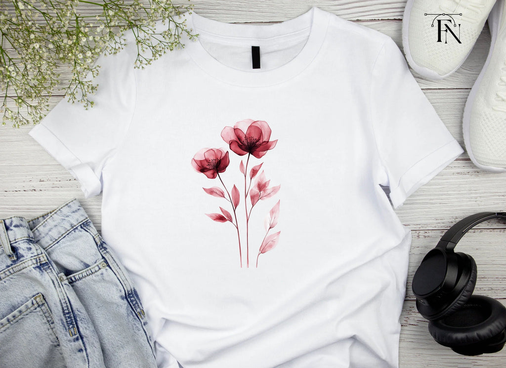 Red Flowers Clipart Bundle