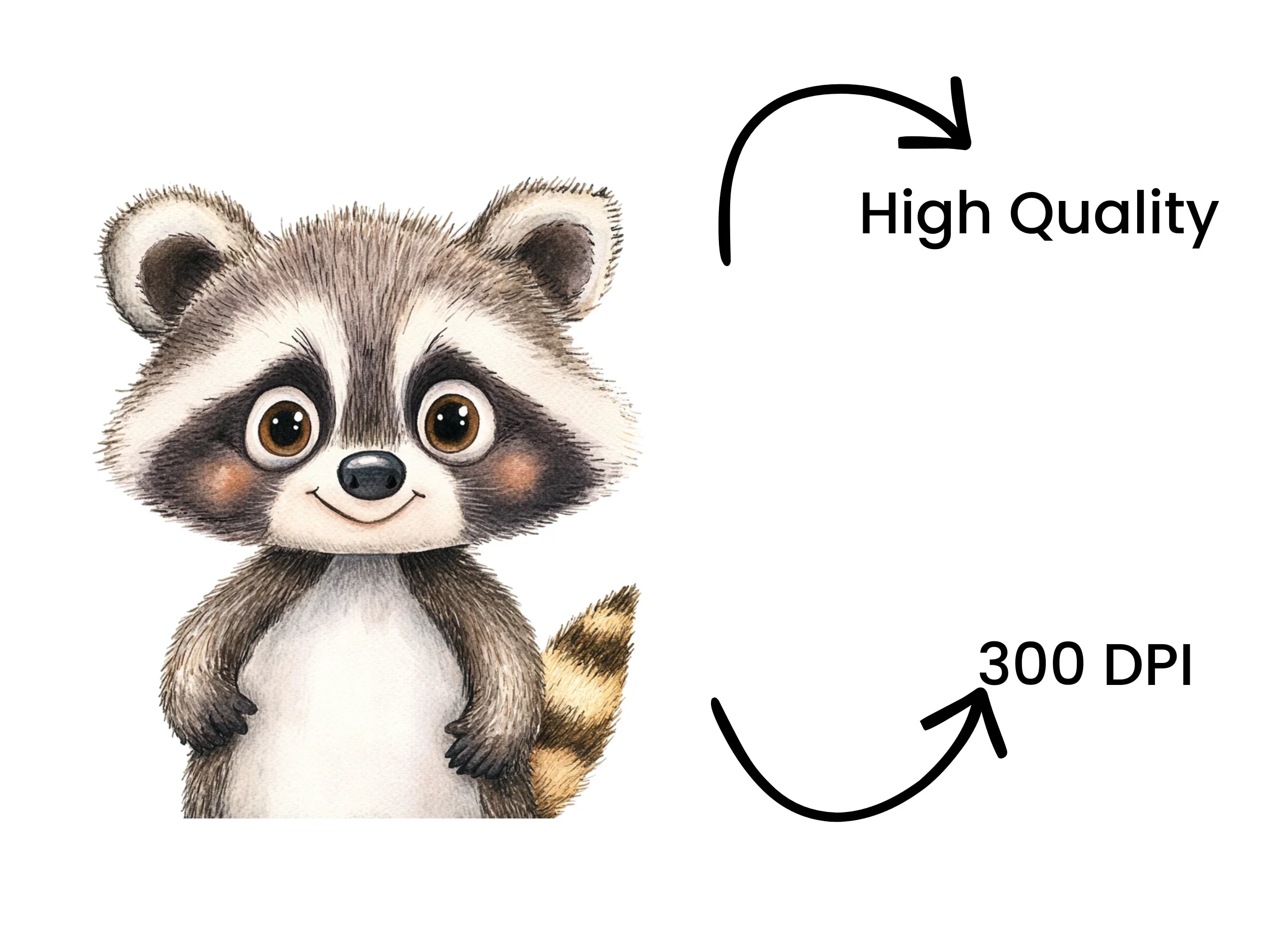 Adorable Raccoon Duo Clipart Bundle