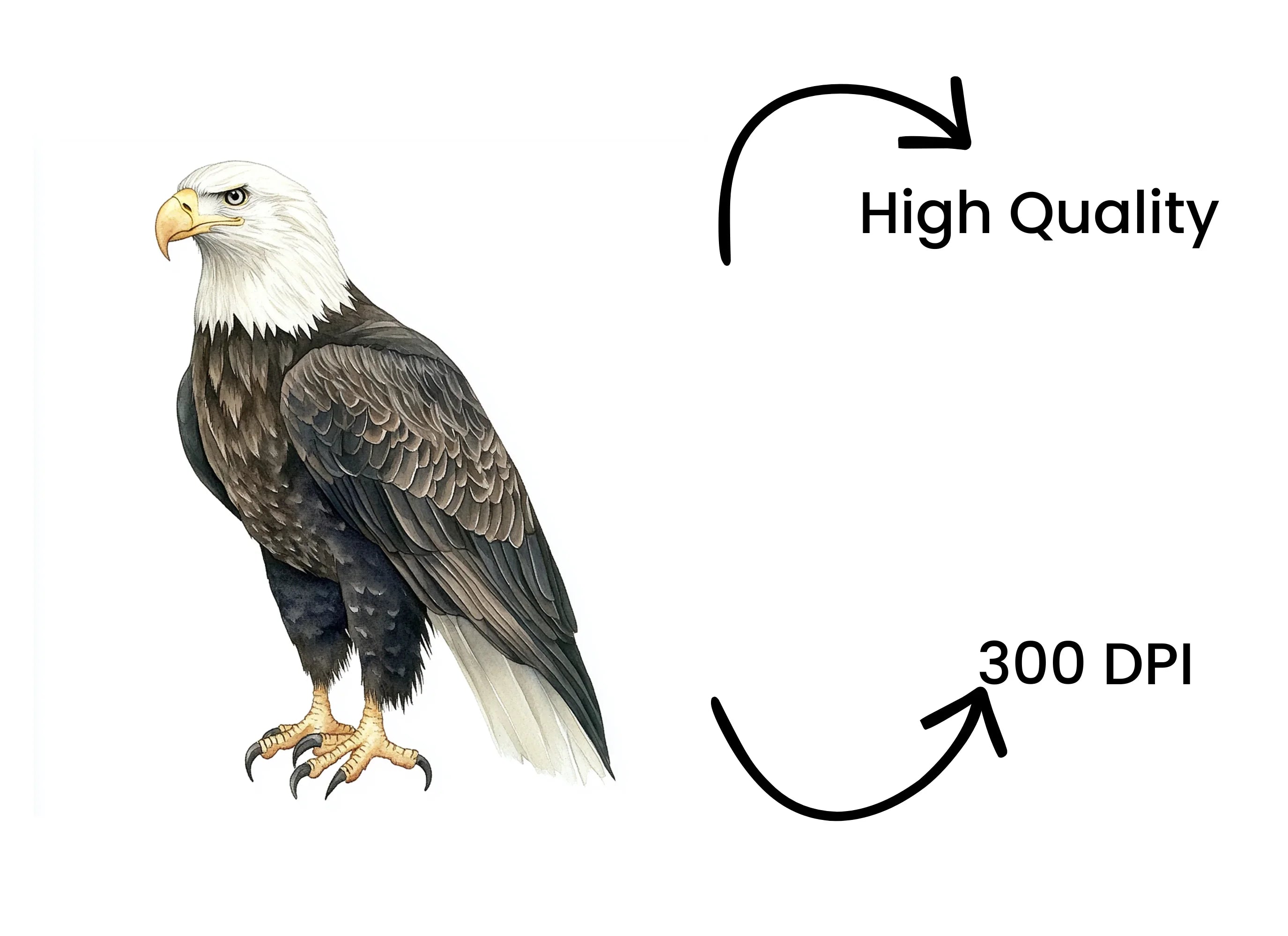 Majestic Bald Eagle Clipart Bundle