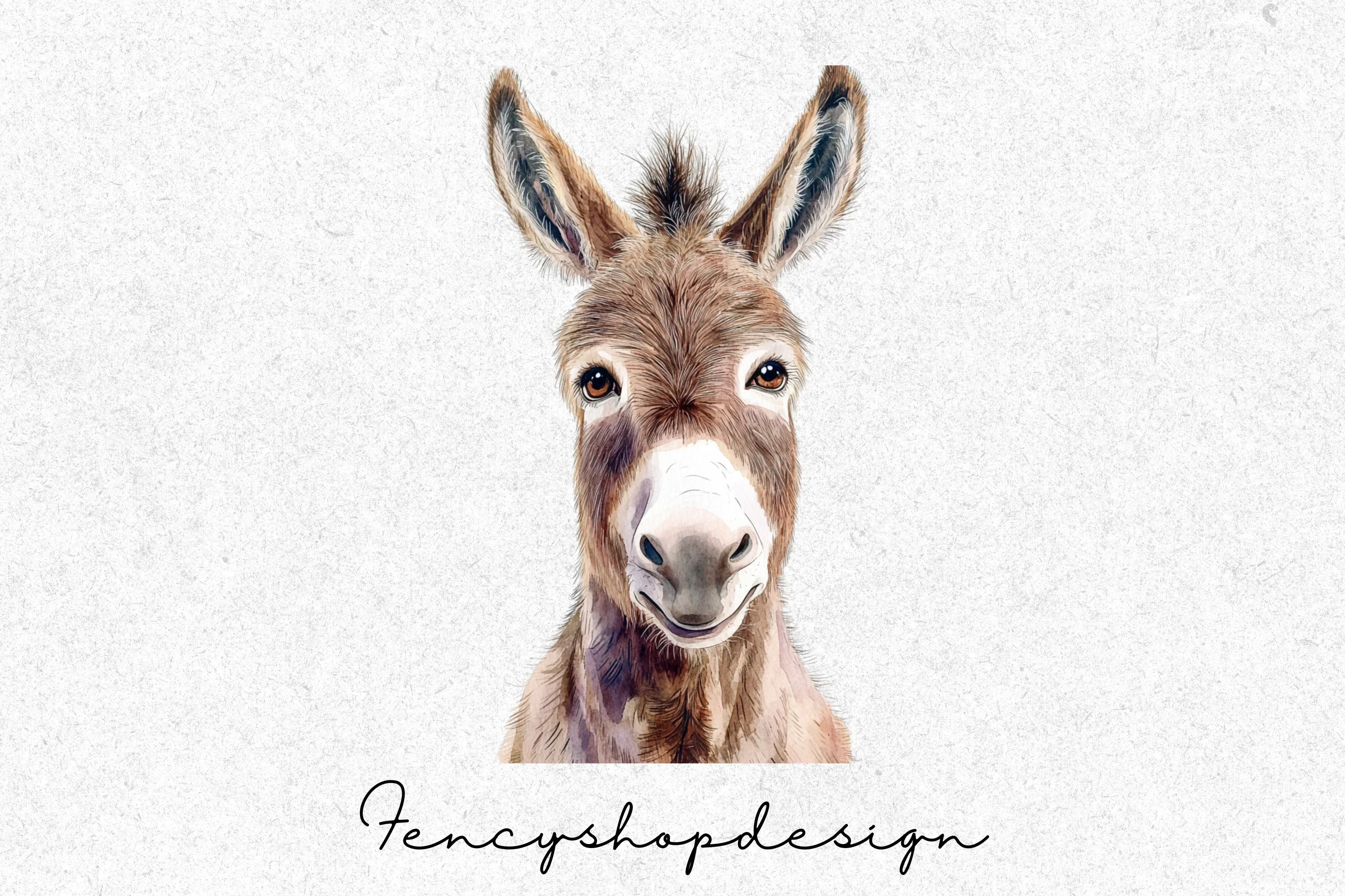 Cute Donkey Clipart Bundle