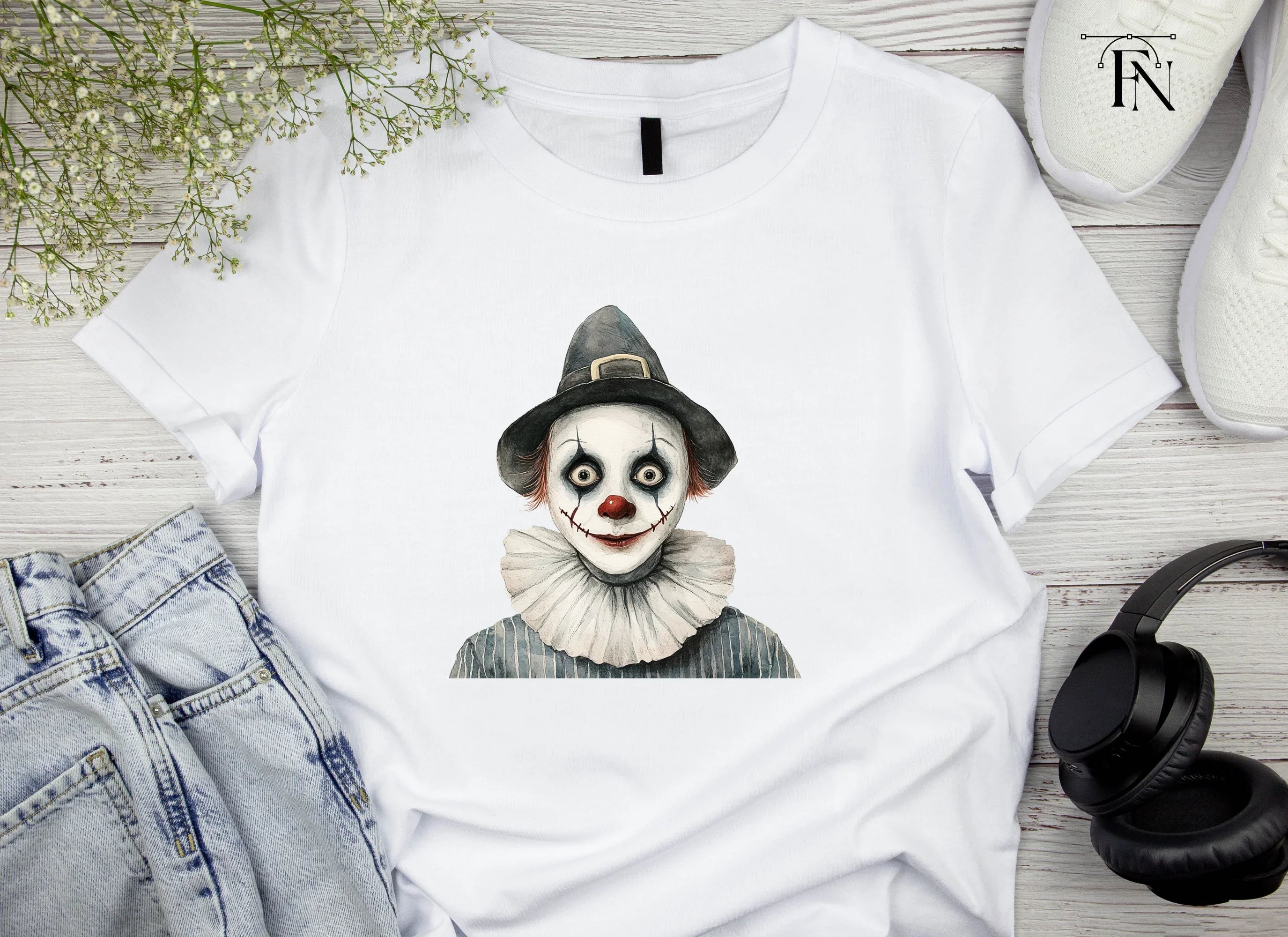 Creepy Clown Clipart Bundle