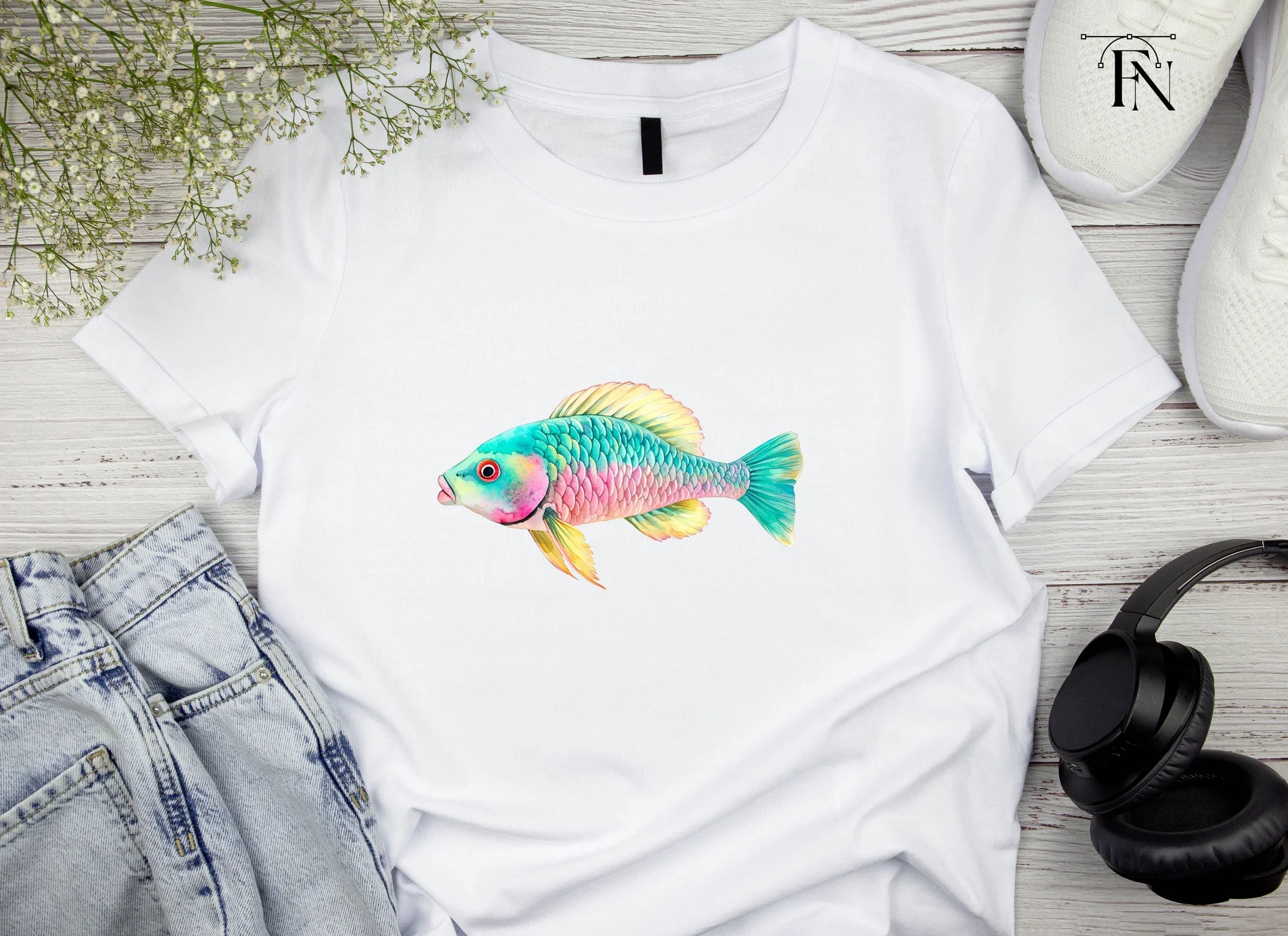 Pastel Fish Clipart Bundle