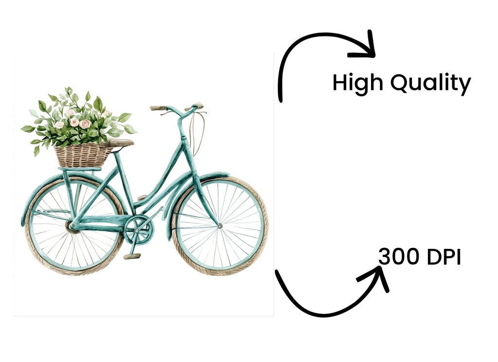 Vintage Bicycle Clipart Bundle