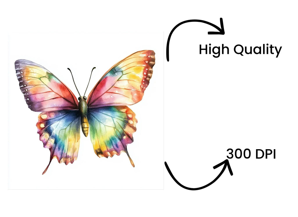 Vibrant Butterfly Clipart Bundle
