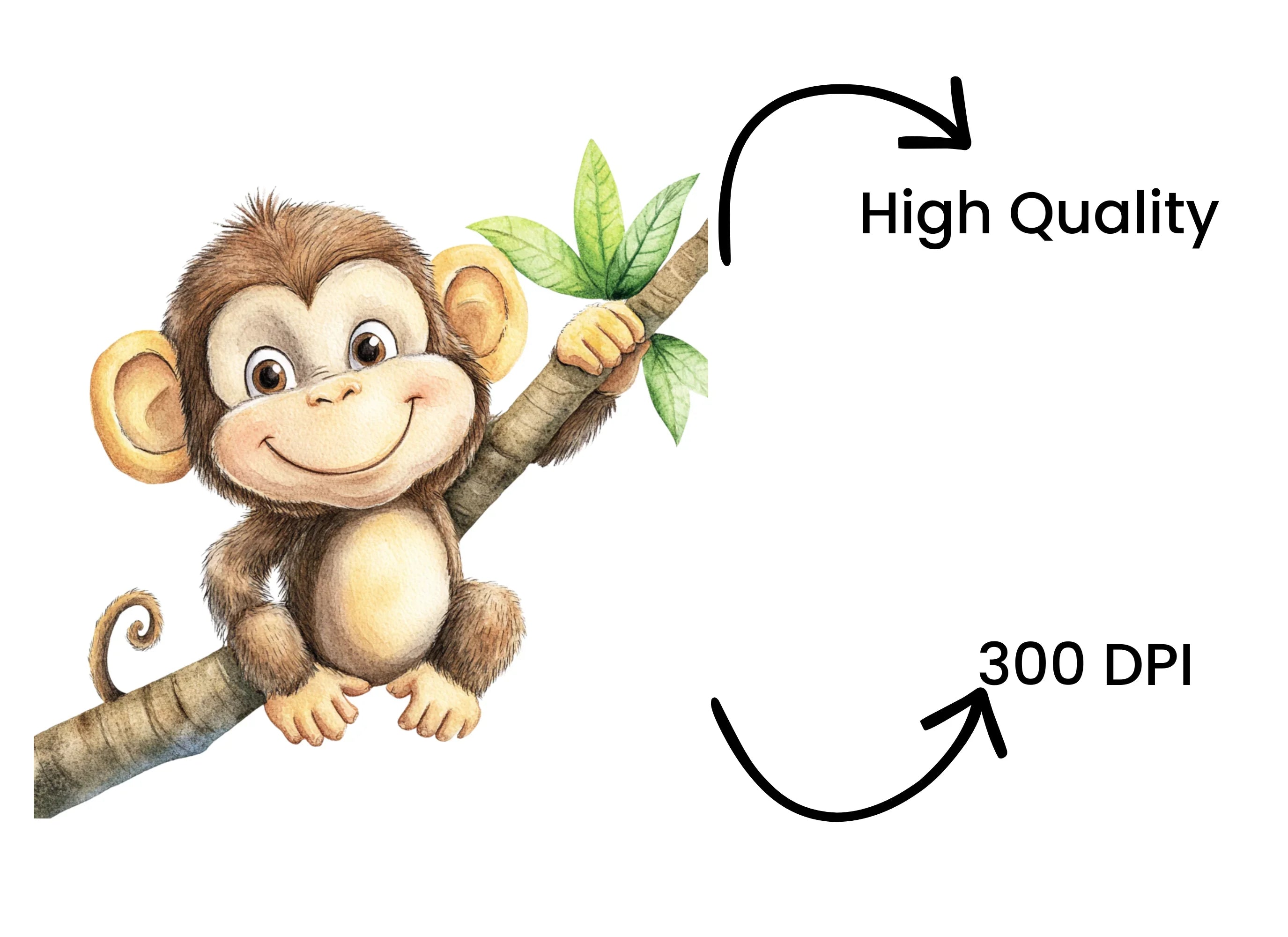 Adorable Monkey Clipart Bundle