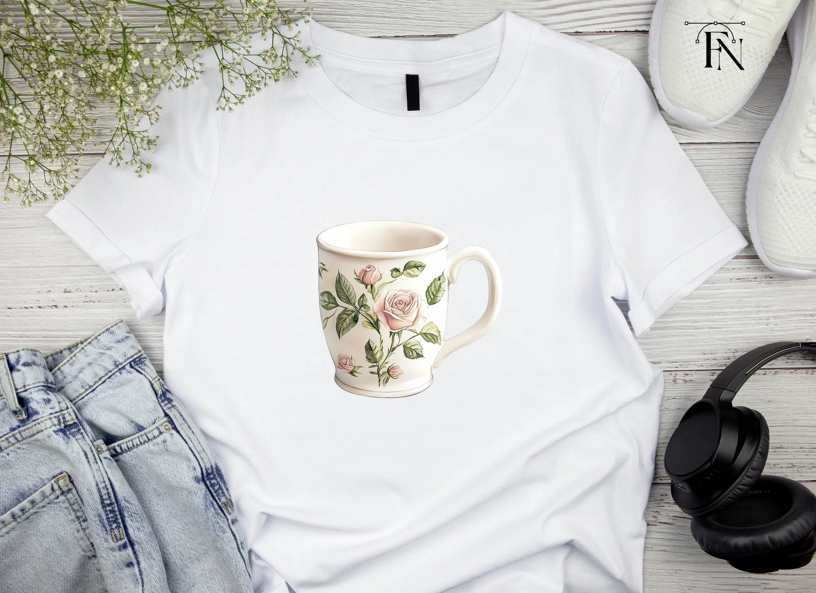 Elegant Rose Floral Clipart Bundle