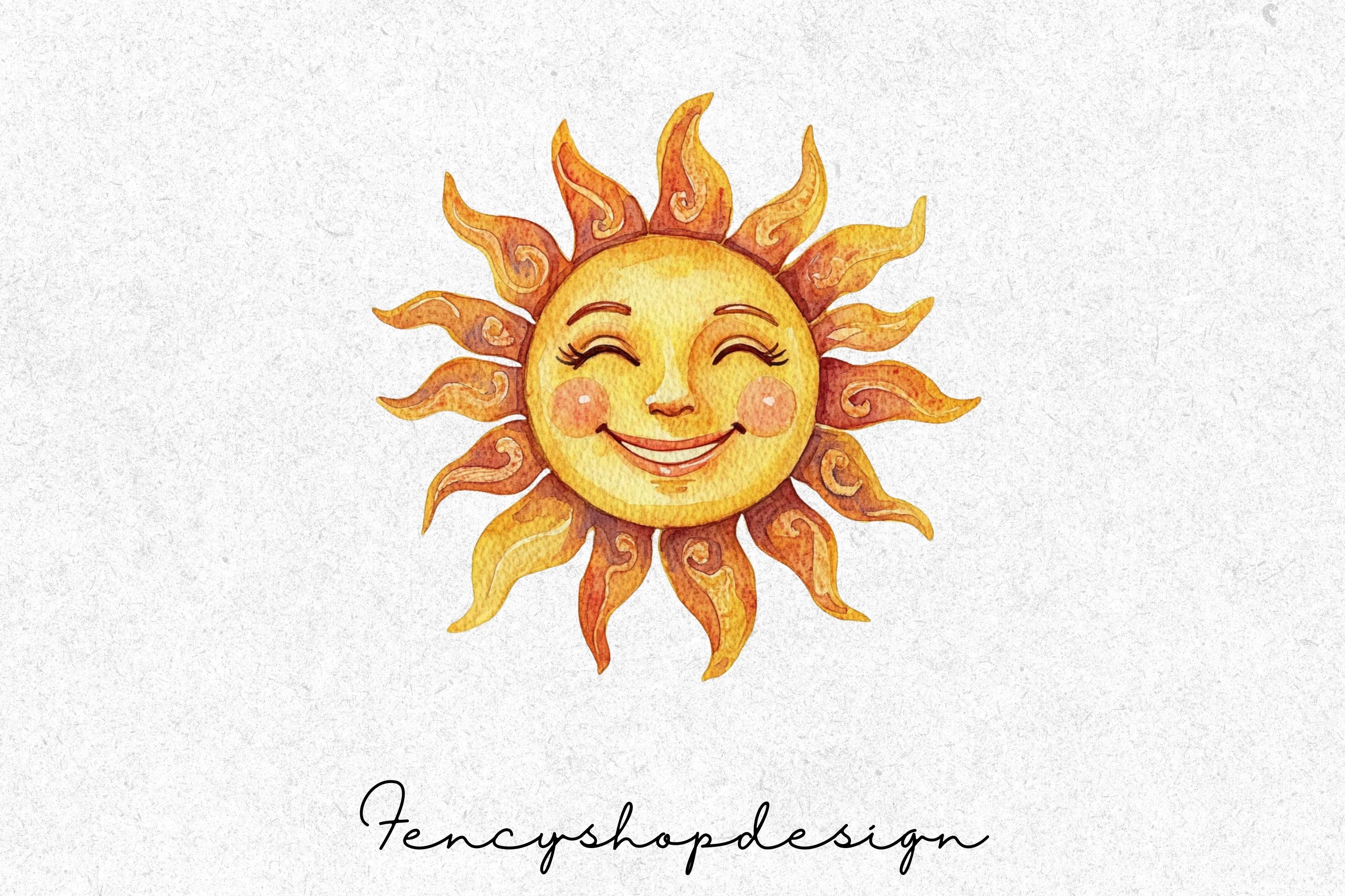 Smiling Sun Clipart Bundle