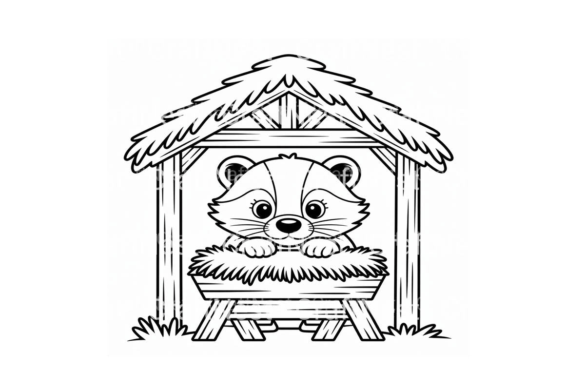Christmas Bunny Nativity Coloring Books