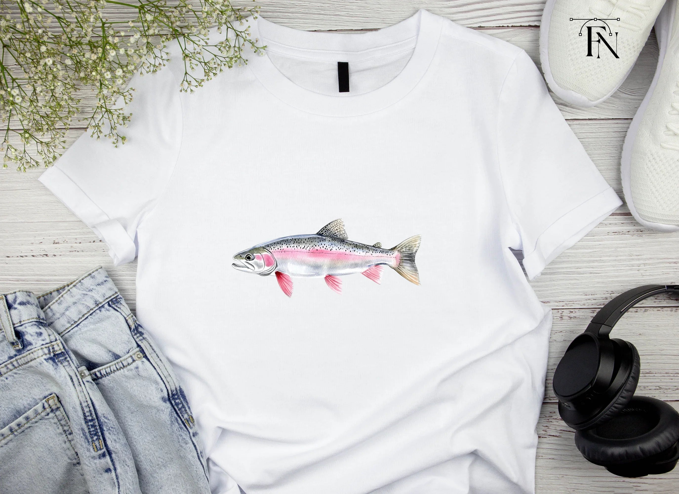 Rainbow Trout Fish Clipart Bundle