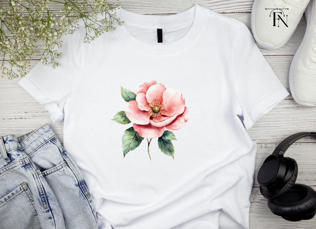 Pink Wild Rose Clipart Bundle