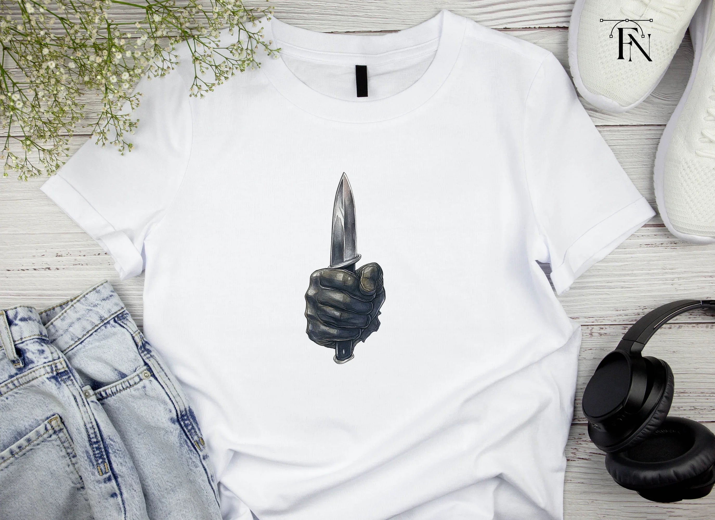 Gloved Hands Holding Daggers Clipart Bundle