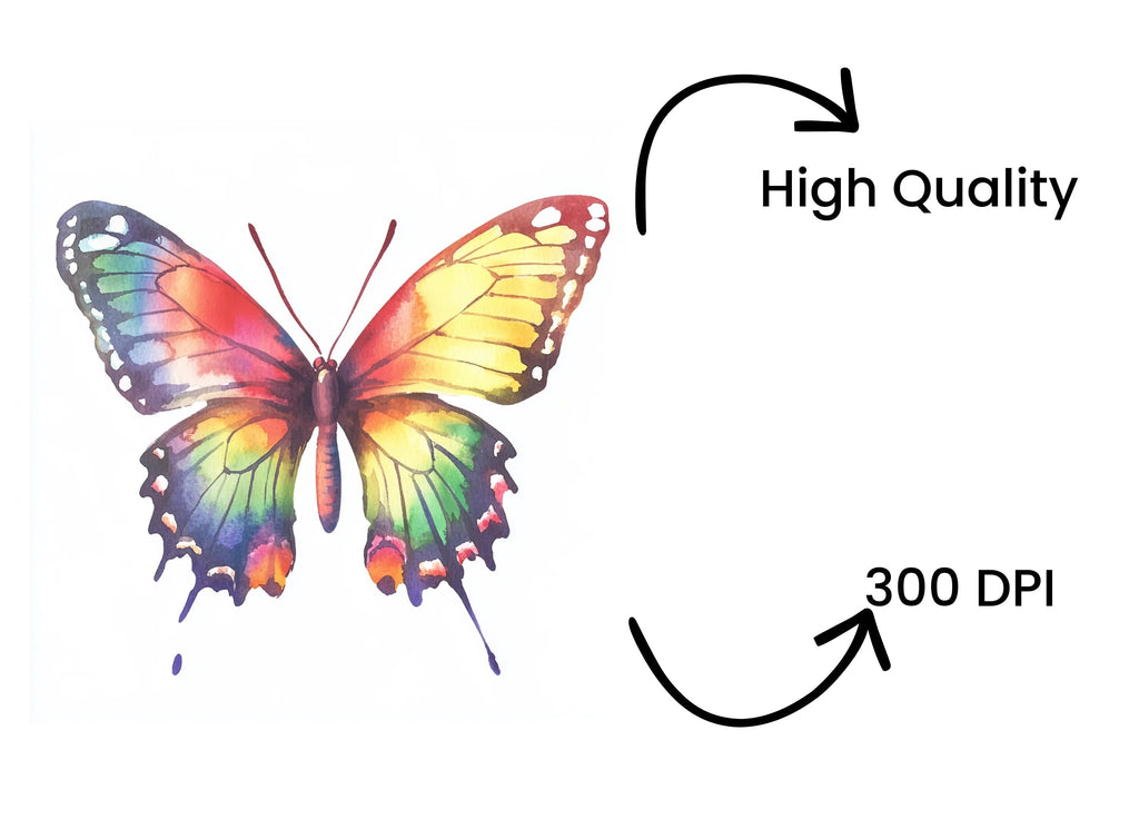 Rainbow Butterfly Clipart Bundle
