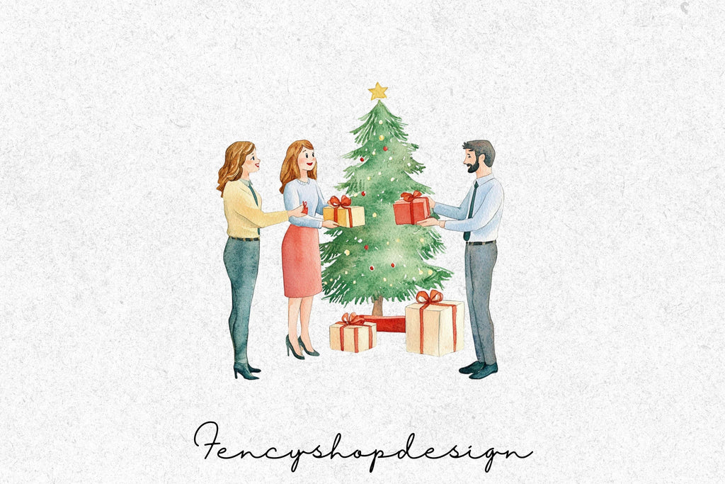 Holiday Gift Exchange Clipart Bundle