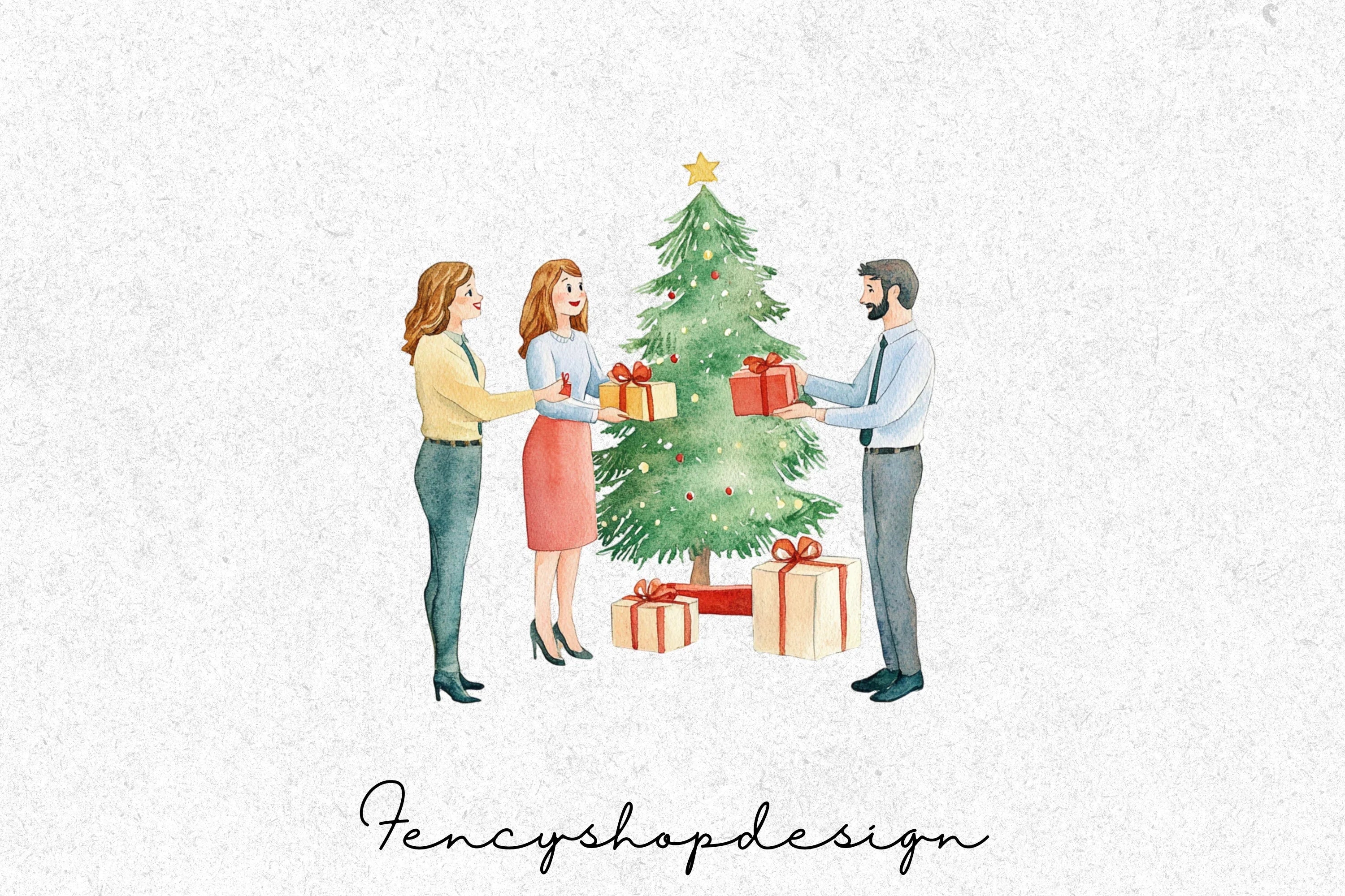 Holiday Gift Exchange Clipart Bundle