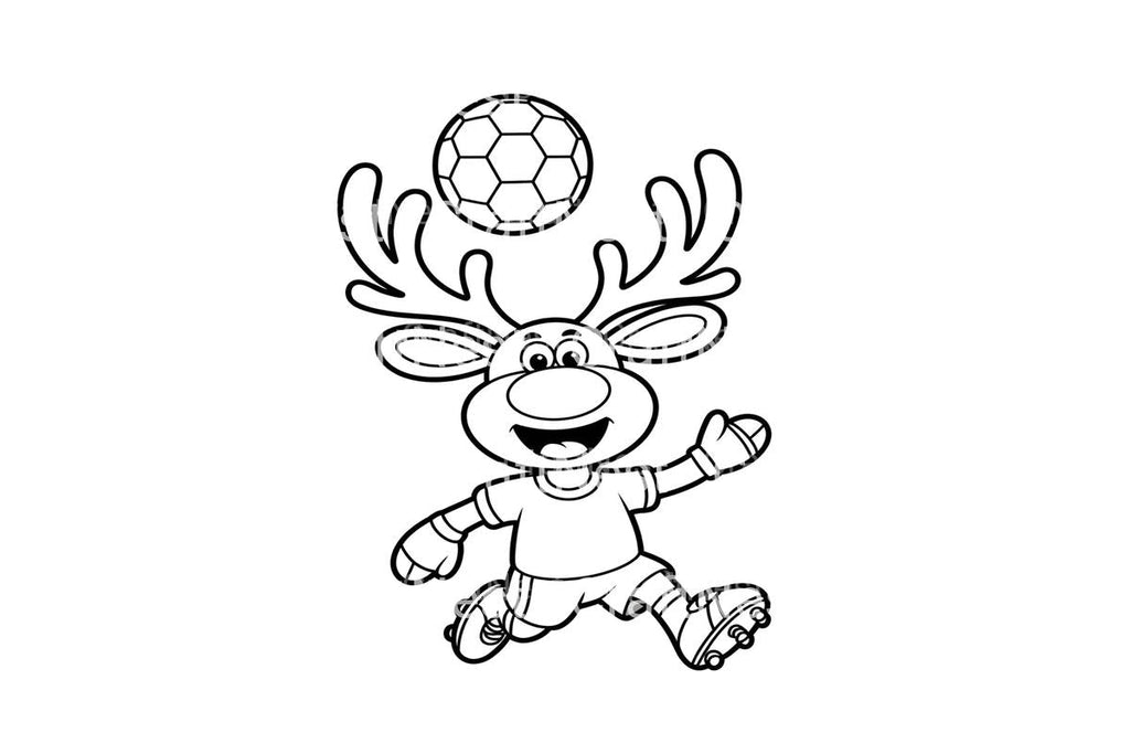 Reindeer Soccer Fun Coloring Books