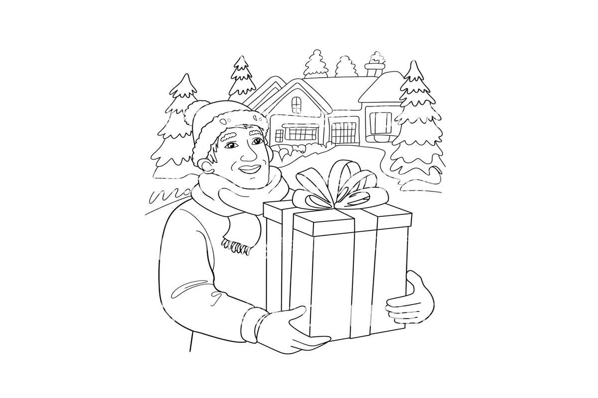 Christmas Delivery Truck Coloring Books