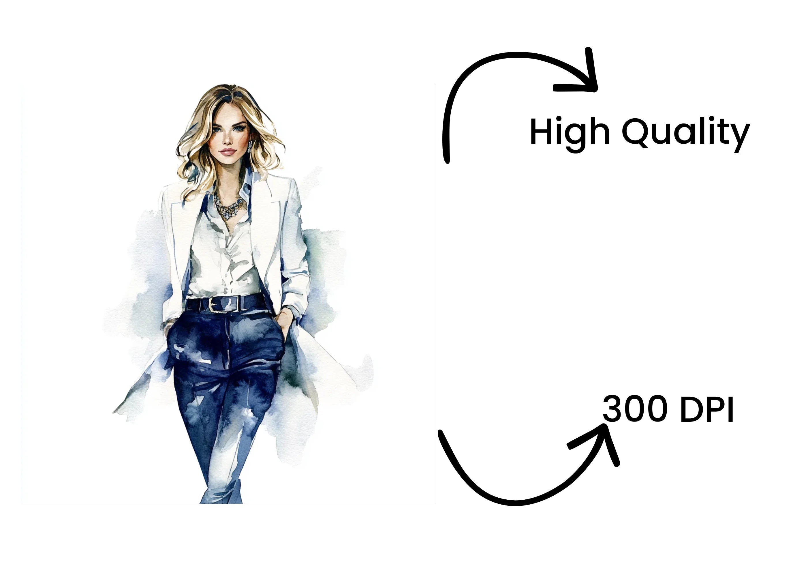Fashionable Women Clipart Bundle