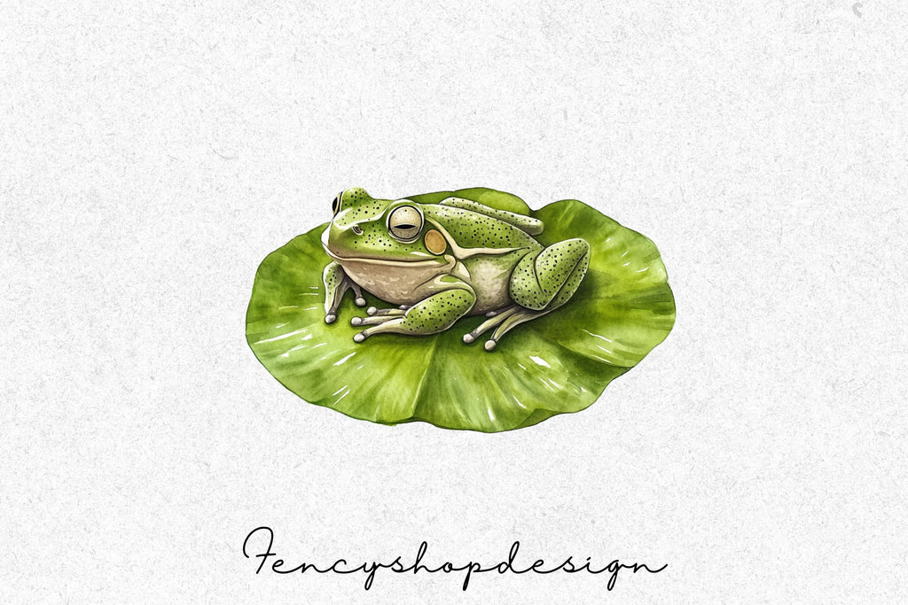 Whimsical Frog Clipart Bundle