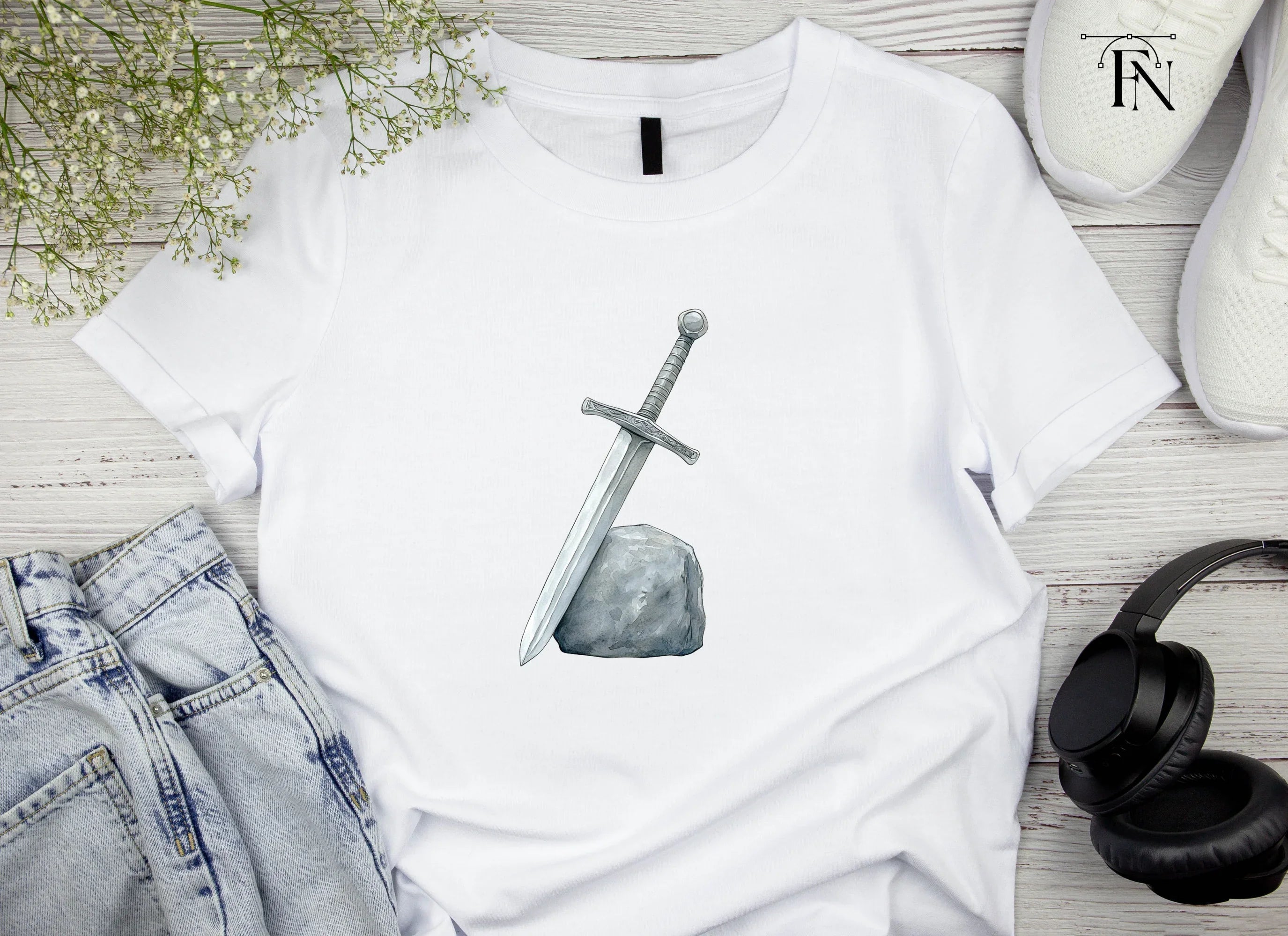 Excalibur Sword in Stone Clipart Bundle