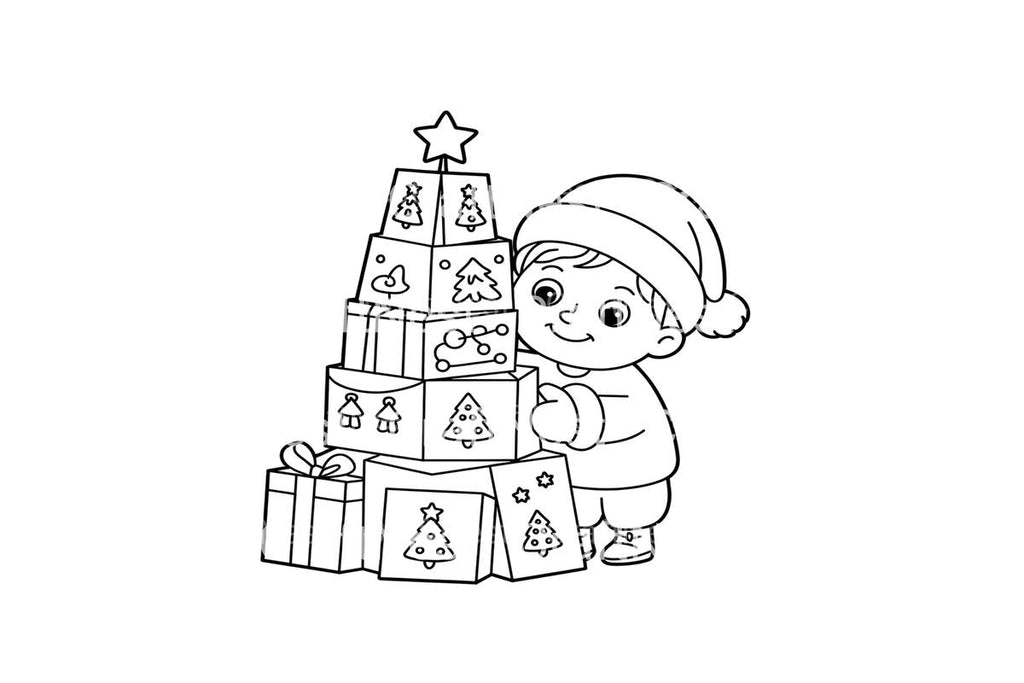 Christmas Gifts and Cards Coloring Books