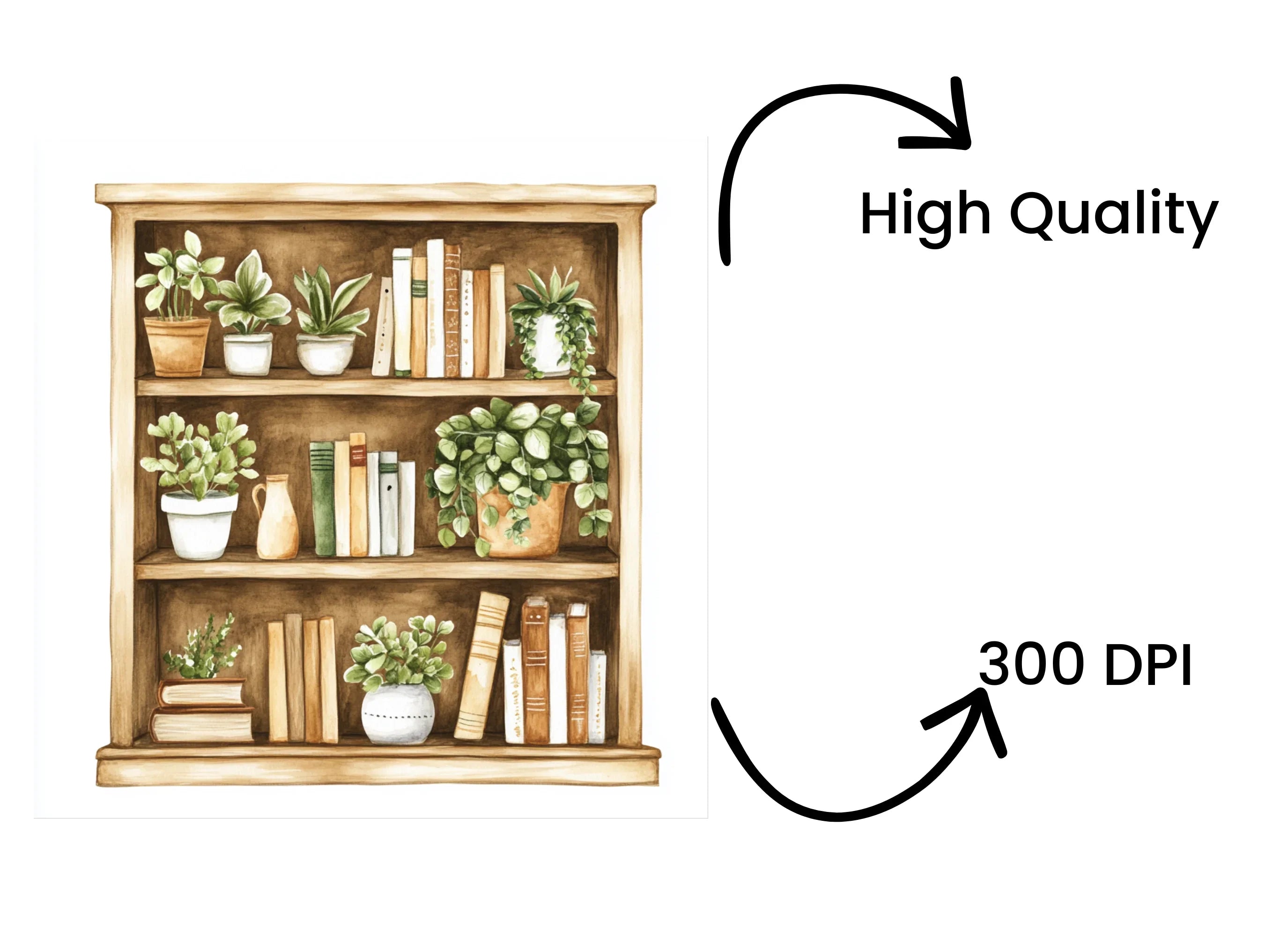Bookshelf Clipart Bundle