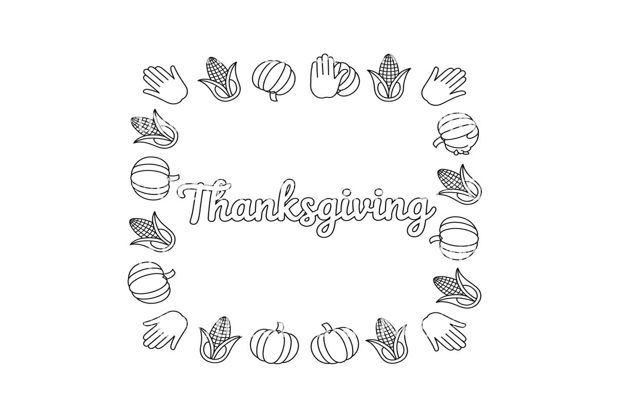 Thanksgiving Harvest Wreath Coloring Books