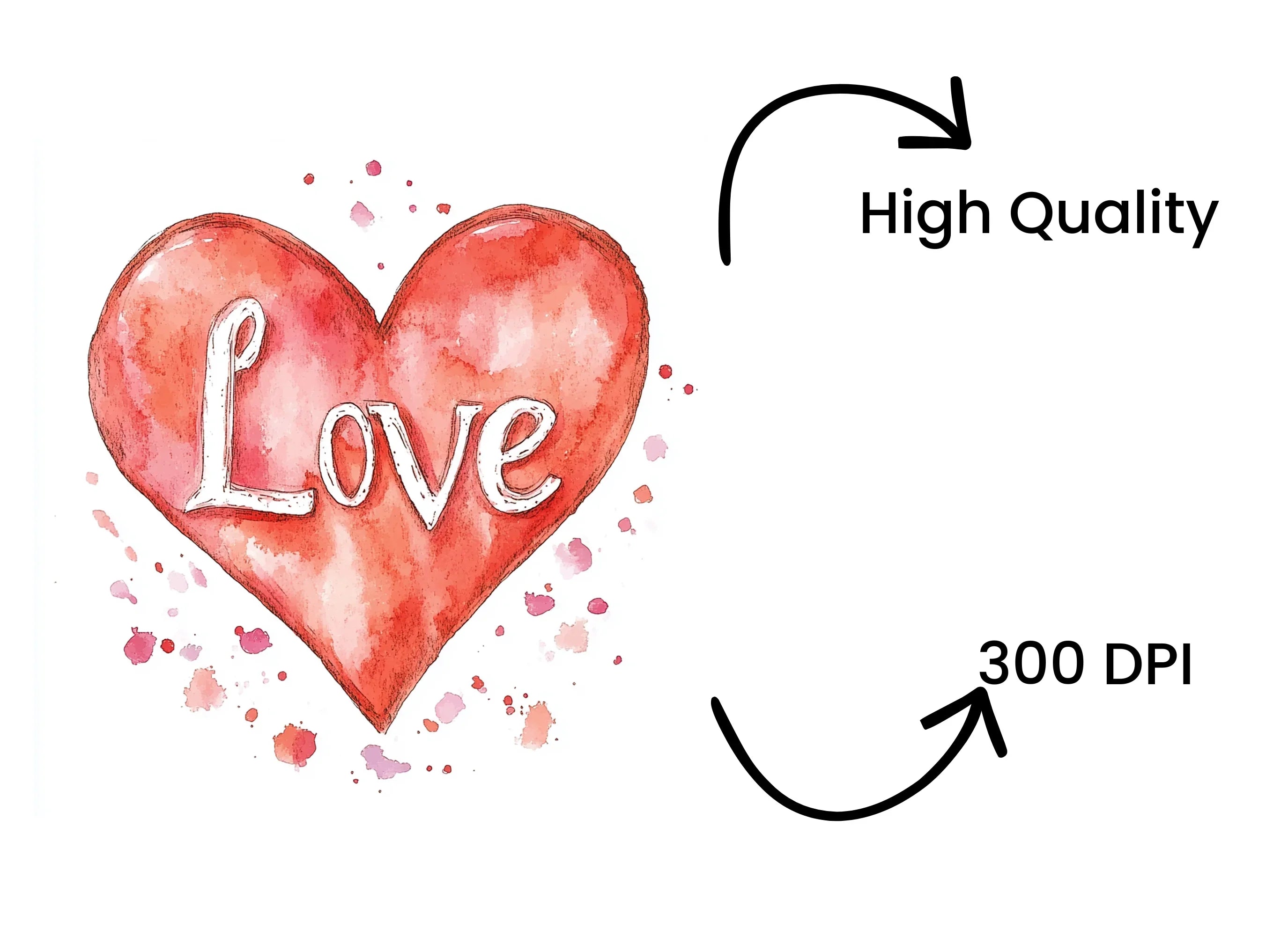 Love Hearts Clipart Bundle