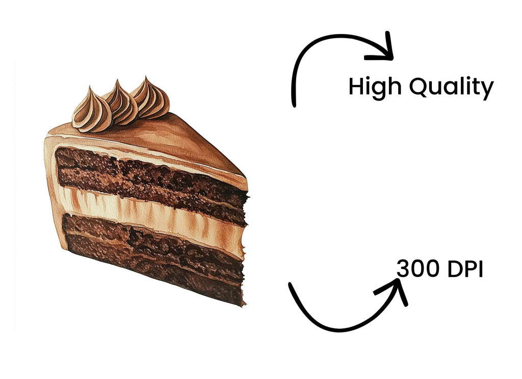 Chocolate Cake Slices Clipart Bundle
