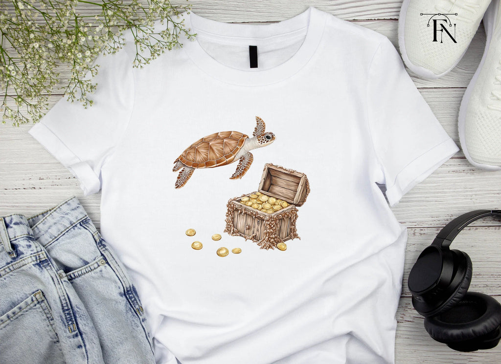 Treasure Chest and Turtle Clipart Bundle