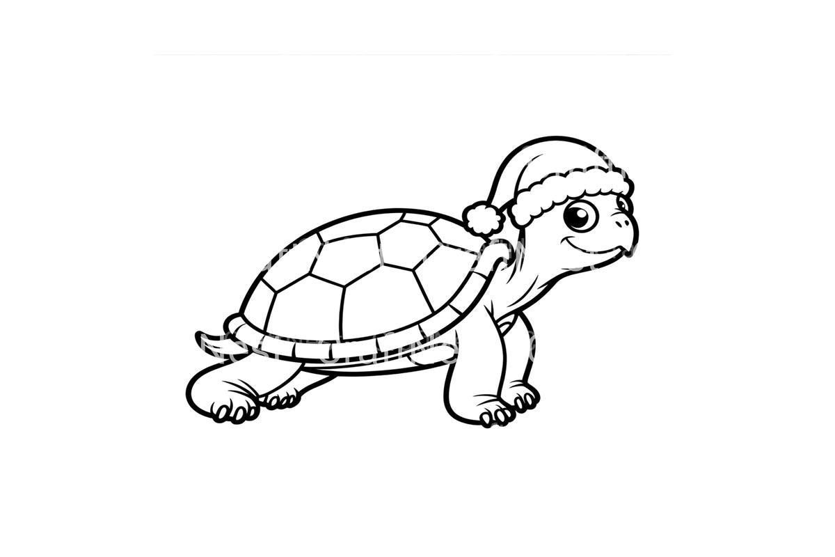Christmas Turtle Coloring Books Coloring Books