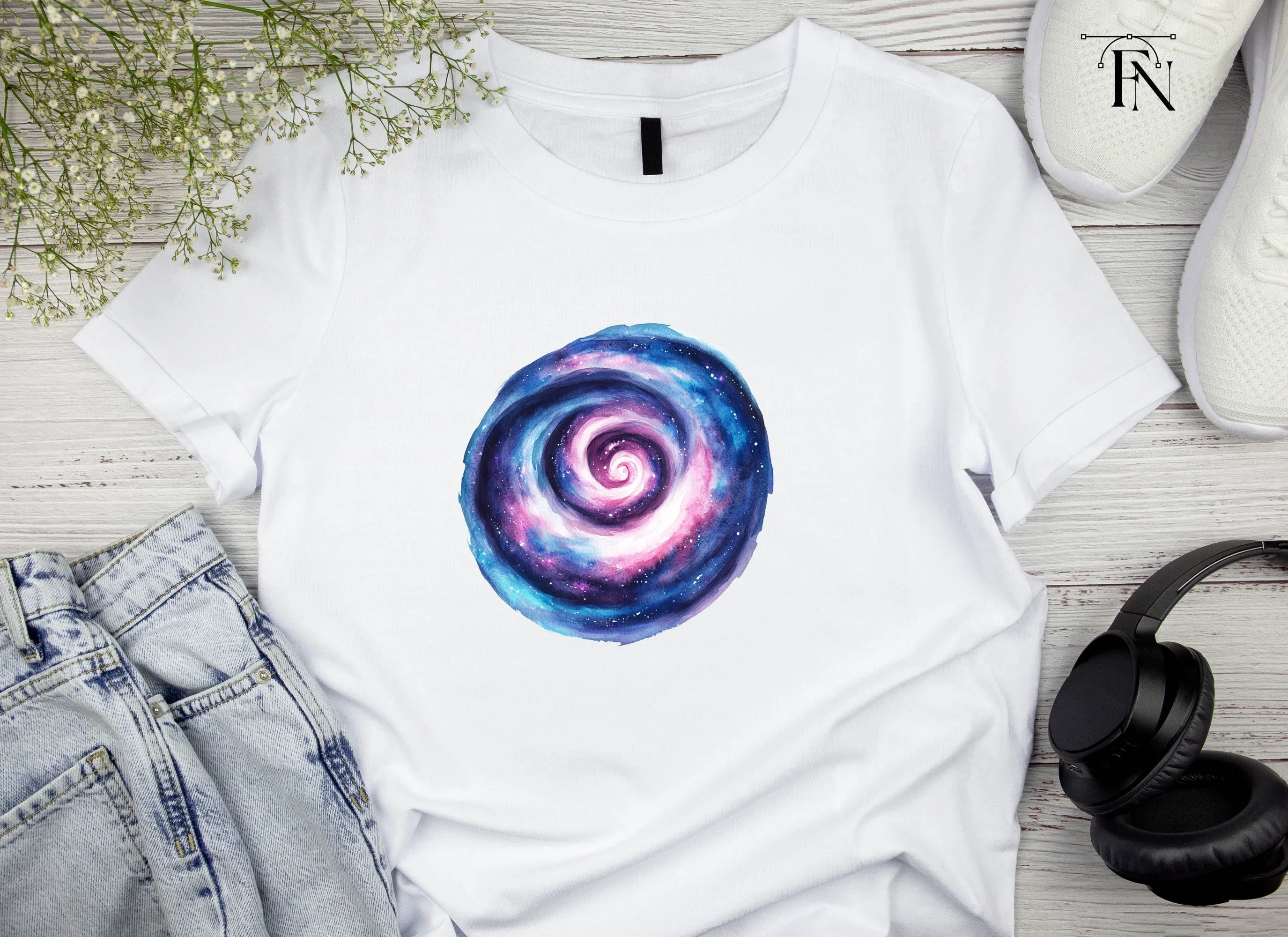 Galaxy Swirl Clipart Bundle