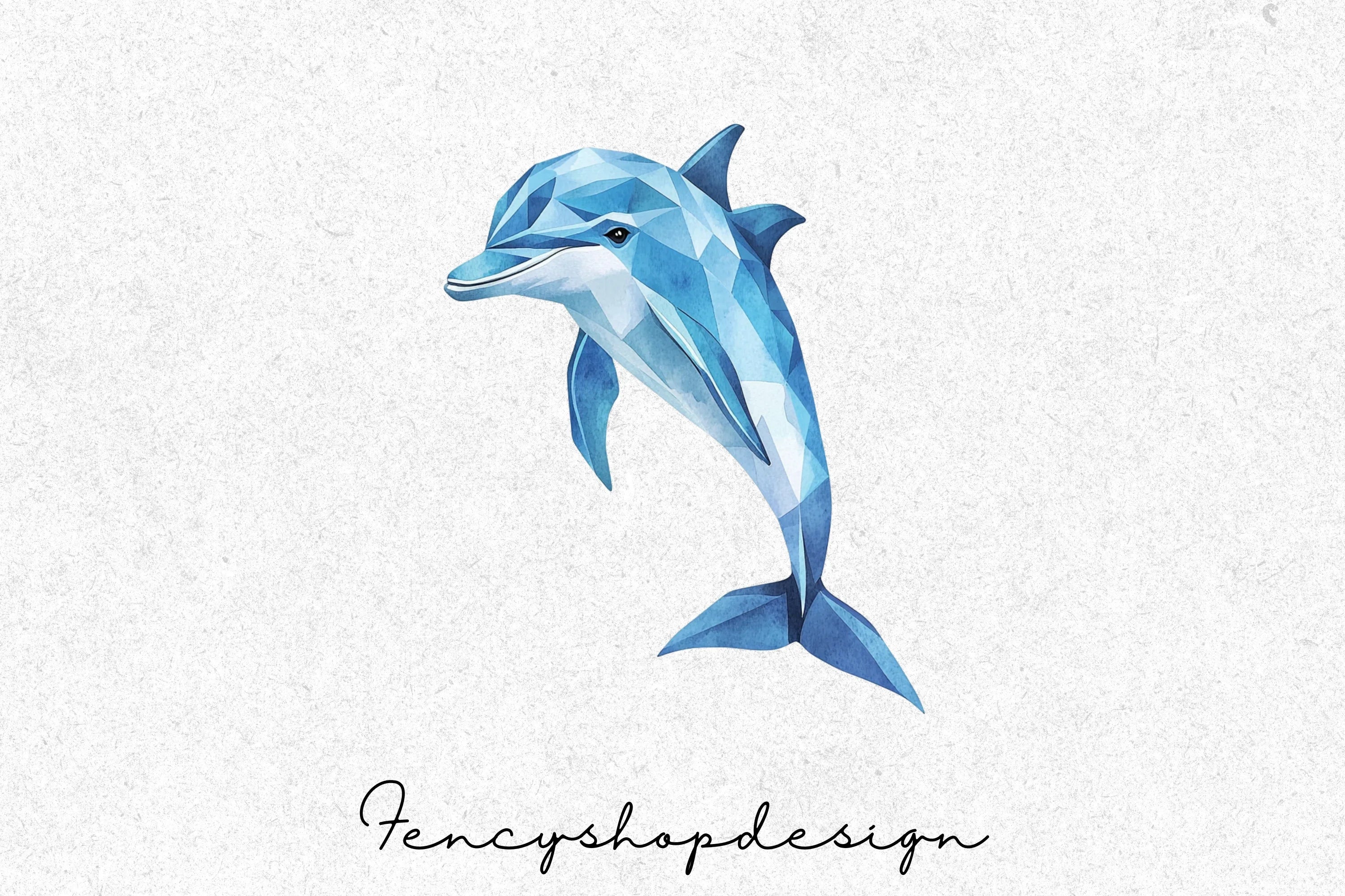 Geometric Dolphin Clipart Bundle