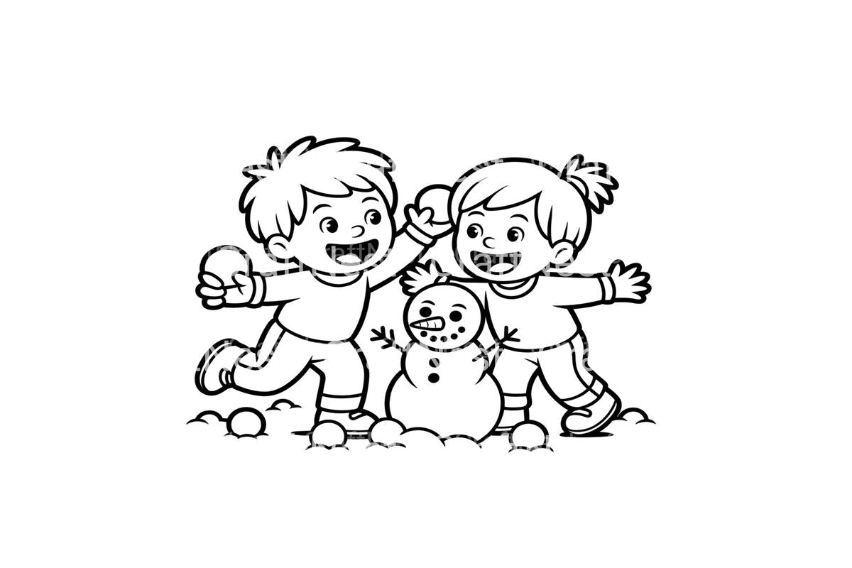 Winter Fun for Kids Coloring Books