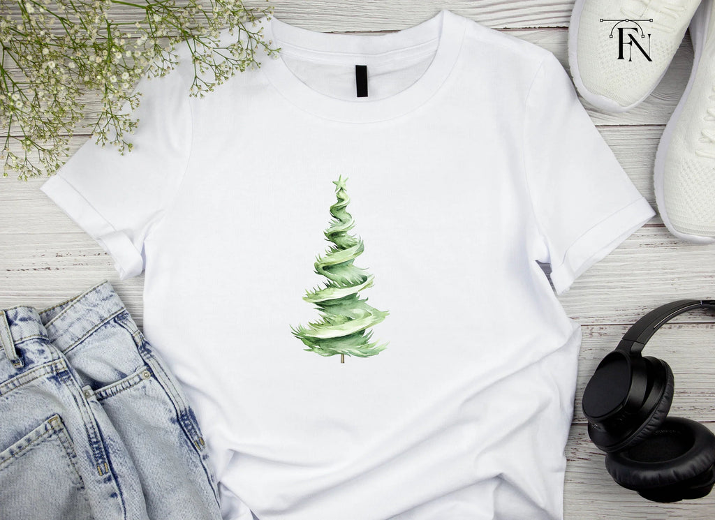 Spiral Christmas Tree Clipart Bundle
