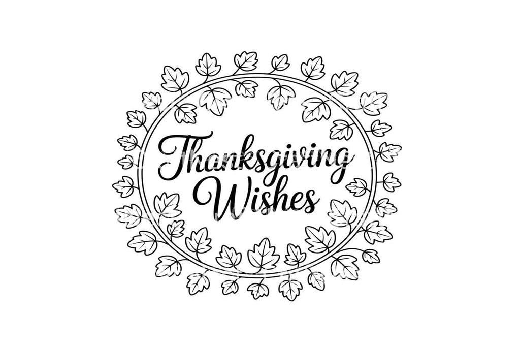 Thanksgiving Wishes Wreath Coloring Books