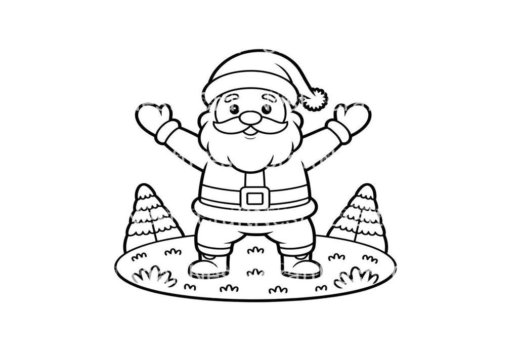 Jolly Santa Claus Winter Coloring Books