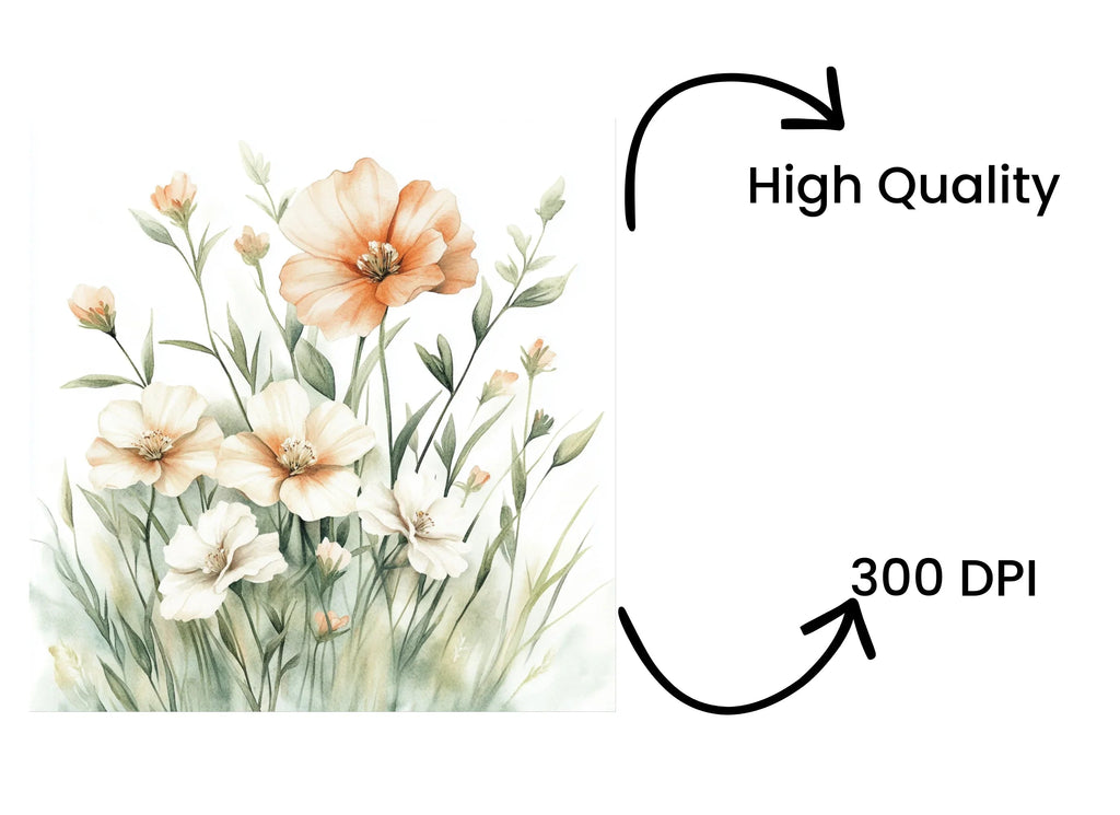 Wildflower Meadow Clipart Bundle