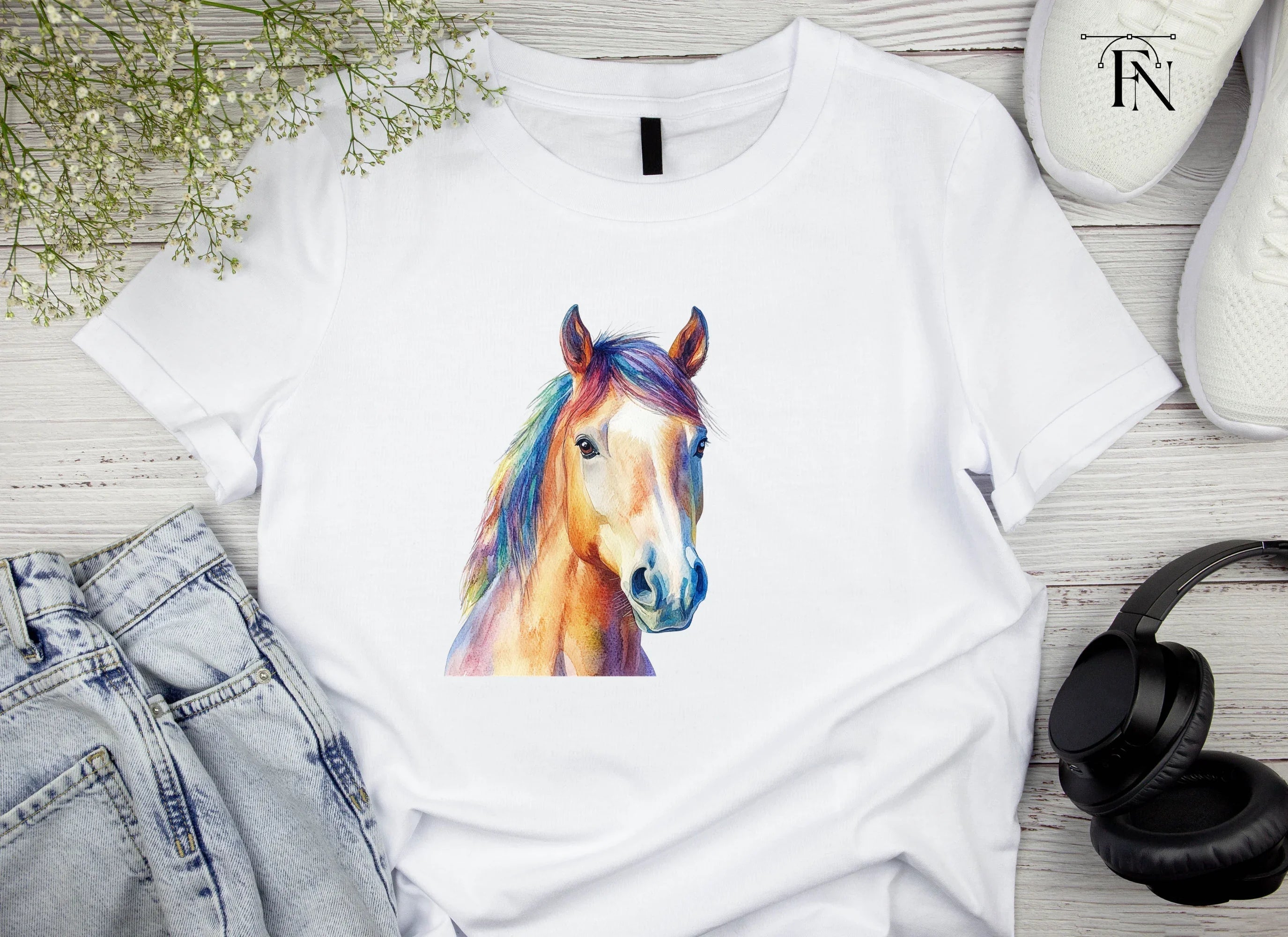 Vibrant Horse Head Clipart Bundle